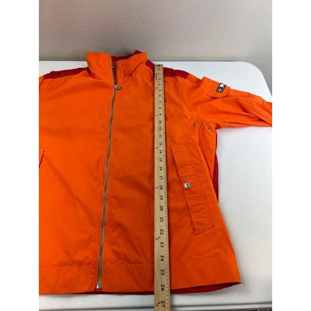 Tommy Hilfiger Mens Orange & Red Nylon Jacket M Y2K Vintage‎
